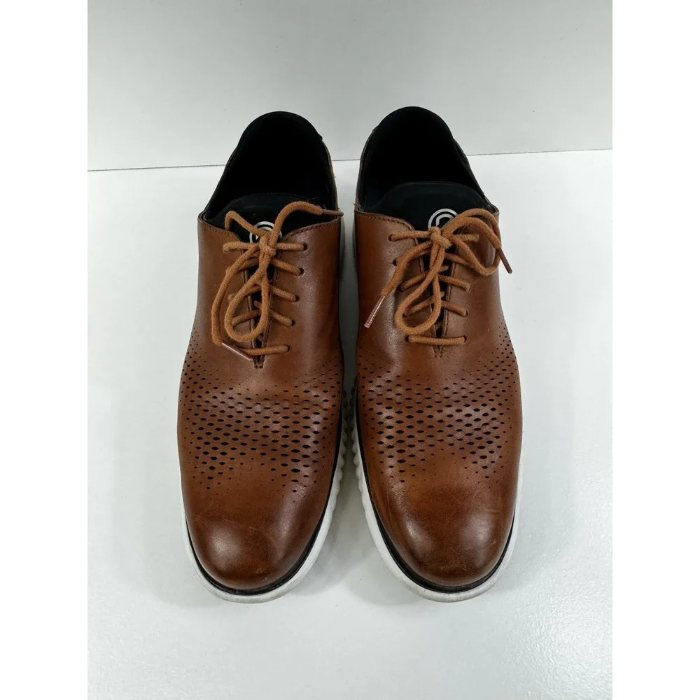 Cole Haan Perforated Leather Casual Sneakers Brown Men's Size 12M C27879